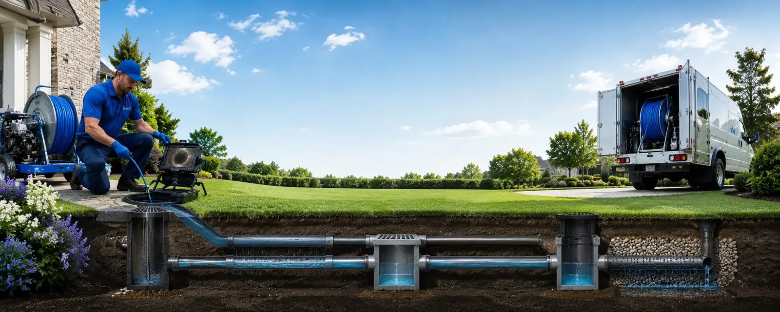 Outdoor drain cleaning information for Shoreham, VT